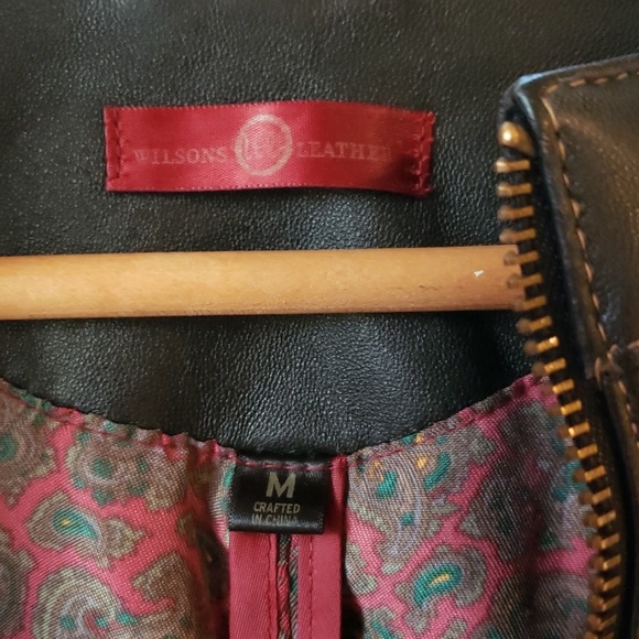 Wilson's Leather black moto jacket MED - Picture 6 of 6